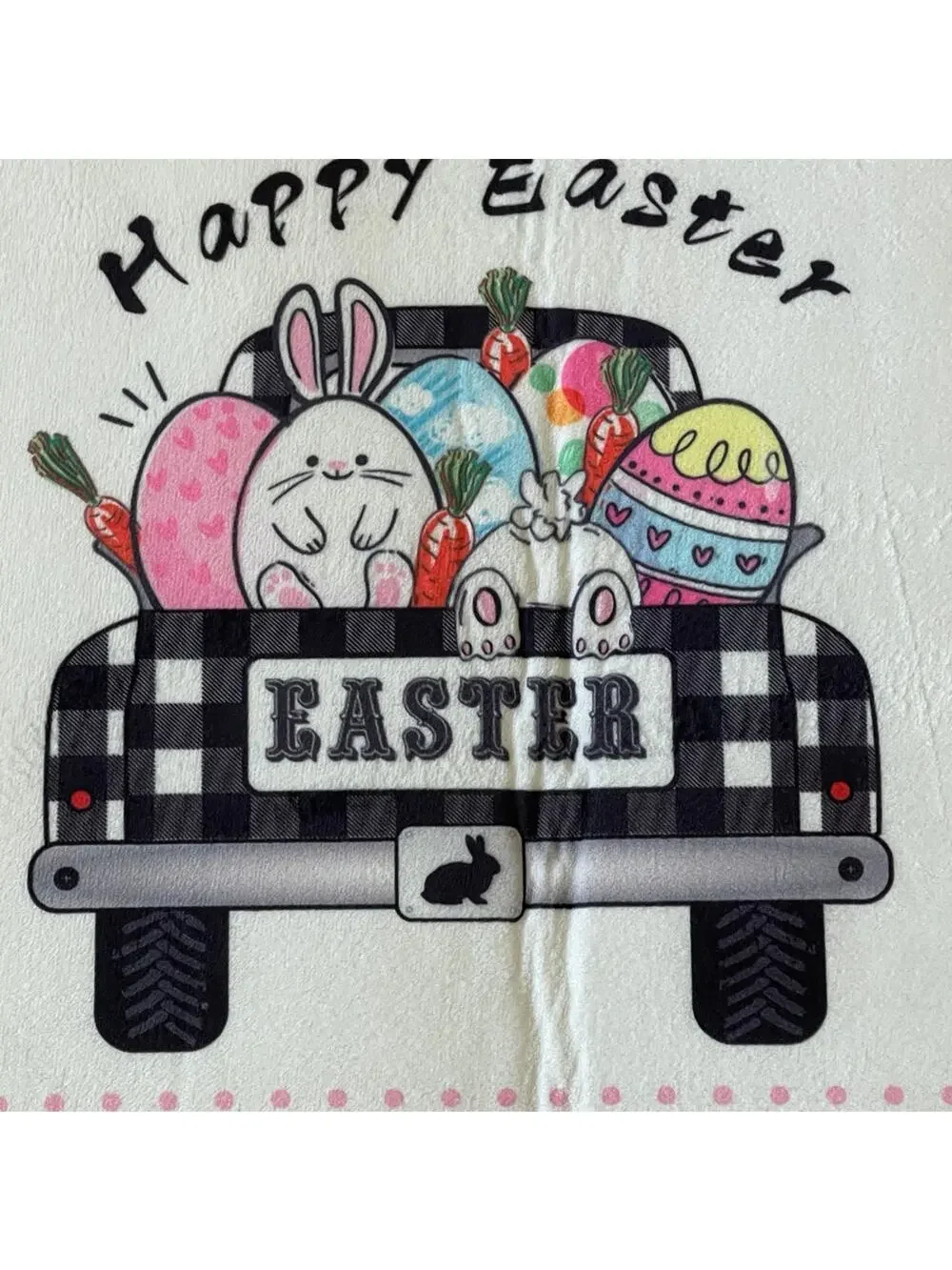 Easter Door Mat, Spring Bath Mat  Indoor Bunny 18 x 29.5
